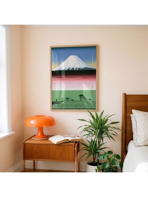 Ninastore Fuji Dağı Baskılı Motivasyonel Duvar Sanatı, Doğanın Güzelliği Posteri, Japon Manzarası Dekorasyonu, Gradyan Sanat Eseri