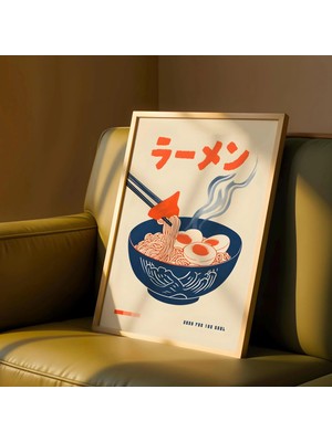 Ninastore Japon Ramen Baskısı – Japon Yemek Baskısı Ramen Sanat Baskısı Erişte Illüstrasyonu Ramen Posteri Japandi Duvar Sanatı Japon Sanat Baskısı