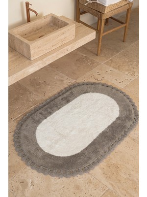 İrya Bianca Tekli %100 Pamuk Banyo Paspası 70X110 cm Koyu Gri