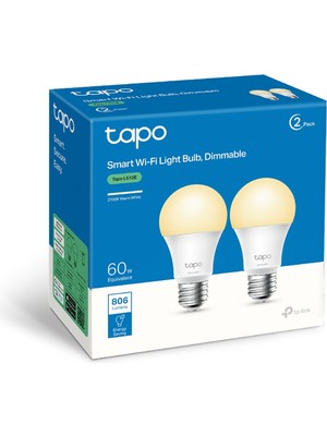 TP-LINK Tapo L510E Akıllı Wi-Fi Ampul 2'li Paket - E27 8.7W 60W
