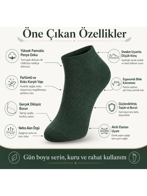 Çamaşır Kenti Erkek Pamuklu Patik Çorap 5'li 39-44 | Dikişsiz Burun, Koku Karşıtı, Nefes Alan Sneaker
