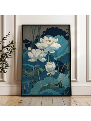 Ninastore Japon Çiçek Posteri, Vintage Japon Sanat Baskısı, Oryantal Duvar Sanatı, Geleneksel Ahşap Baskı Tarzı, Zen Doğa Ev Dekorasyonu