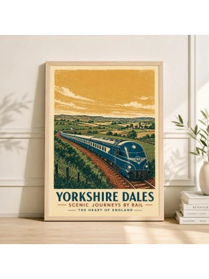 Ninastore Yeşil Yüksek Hızlı Tren Posteri Japon Kırsal Demiryolu Illüstrasyonu Vintage Seyahat Baskısı