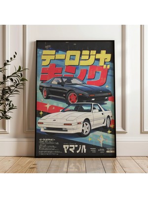Ninastore Klasik Japon Spor Otomobilleri Y2K Posteri Dijital Poster Indirme