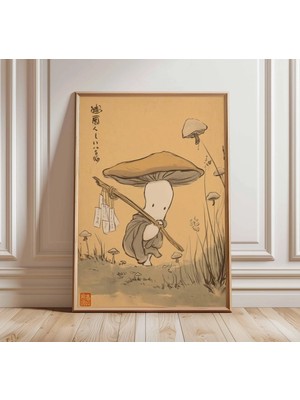Ninastore Japon Mantar Ruhu Sanat Baskısı Zen Anime Posteri