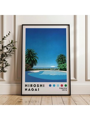 Ninastore Hiroshi Nagai Sanat Baskısı Japon Şehir Pop Vaporwave Tarzı (Dijital Indirme)