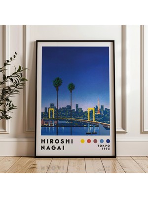 Ninastore Hiroshi Nagai Sanat Baskısı Vaporwave Baskı Minimalist Poster Japon Şehir Pop Ev Dekorasyonu Japon Sanat Posteri Modern Sanat Baskısı