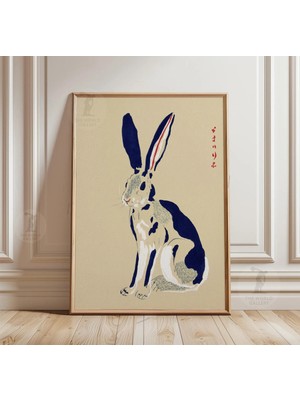 Ninastore Halk Sanatı Tavşan Posteri Japon Tavşanı Duvar Sanatı Dijital Indirme