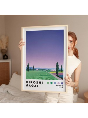 Ninastore Hiroshi Nagai Sanat Baskısı Ev Dekorasyonu Minimalist Poster Japon Sanat Posteri Japon Şehri Pop Vaporwave Baskı Modern Sanat Baskısı
