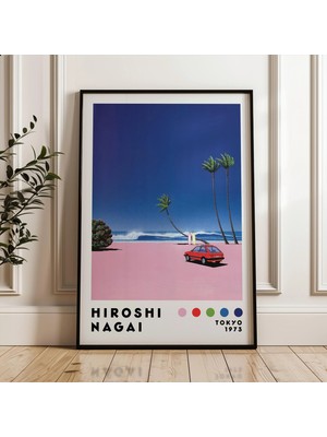 Ninastore Hiroshi Nagai Sanat Baskısı Dijital Indirme Japon Sanat Posteri Vaporwave Baskı Ev ​​dekorasyonu Japon Şehir Pop Modern Sanat Baskısı