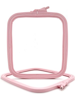 Tr Pembe Orta (No:3) Plastik Kare Nakış Kasnağı, Çapraz Dikiş Çemberleri, Zımba Iğne Halkası, Kendin Yap El Işi Dikiş, Abs Plastik Nakış Çemberleri