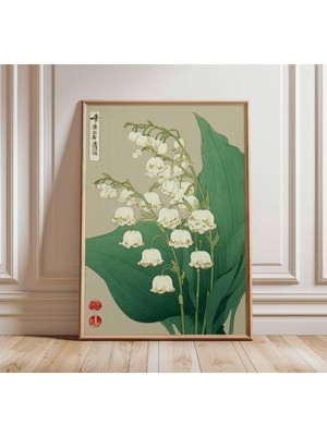 Ninastore Japon Vadideki Zambak Baskısı Asya Botanik Sanatı
