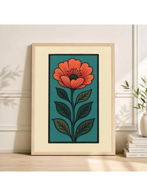 Ninastore Japon Lalesi Sanat Baskısı Vintage Botanik Poster