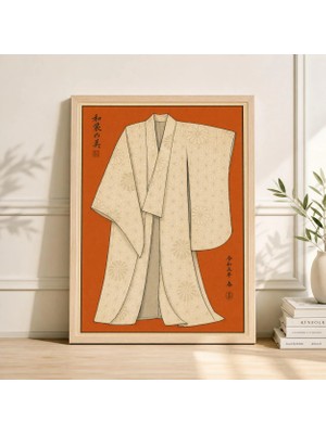Ninastore Japon Kimono Ahşap Baskı Asya Çiçek Sanatı Posteri (Dijital Indirme)