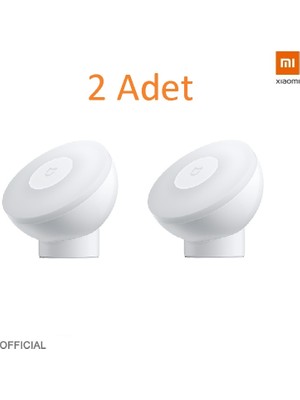 Xiaomi Mijia Smart Home 2 Adet Hareket Sensörlü Beyaz Masa Üstü Gece Lambası - Dimmer Özellikli