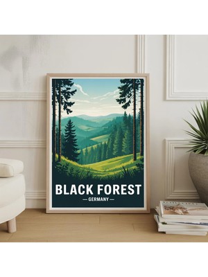 Ninastore Kara Orman Seyahat Posteri Almanya Manzara Sanatı Manzaralı Alman Duvar Sanatı Ev ve Ofis Dekorasyonu