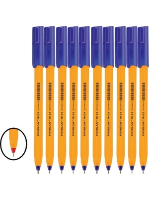 Pensan Mavi Tükenmez Kalem 10 Adet Tr 23 Üçgen Gövde 1.00 mm Uç Renkli Yazım İçin