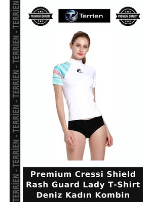 Terrien Premium Cressi Shield Rash Guard Lady T-Shirt Deniz Kadın Kombin