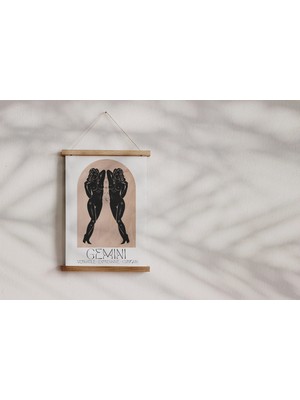 Ninastore Ikizler Burcu Baskısı: Boho Tarzı Yıldız Burcu Astroloji Sanatı
