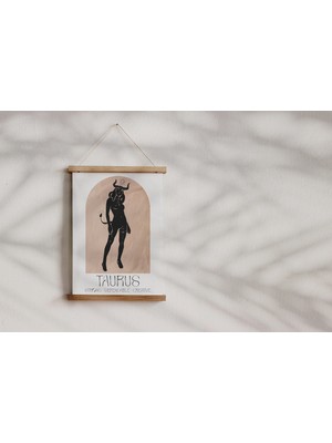 Ninastore Boğa Burcu Boho Tarzı Baskı - Yıldız Burcu Sanatı Astroloji Posteri Bohem Estetik Göksel Ilahi Dişil Enerji Takımyıldız Sanatı