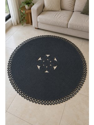 Namteks Jüt Siyah Salon Mutfak Koridor Kilim Paspas Çeyizlik Hediyelik