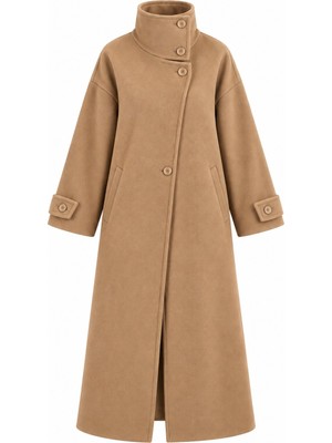 Laluvia Camel Vittoria Düğme Detaylı Kaban - 2Y2511