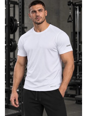 Genius Store Erkek Nem Emici Hızlı Kuruma Atletik Teknik Performans Spor T-Shirt Drıfıt-Kısakol