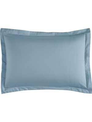 Belirtilmemiş Linens Mix&match Pamuk Saten 2'li Volanlı Yastık Kılıfı Seti Mavi