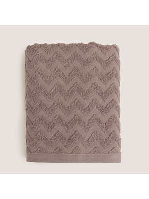 Belirtilmemiş ZIGZAG%100 Pamuk Banyo Havlusu 70X140 cm Lila