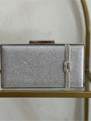 LinAlya Jewelry Gümüş Ip Detaylı Abiye Çanta