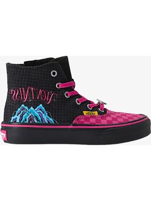Vans Authentic Hi 2.0 Zip Çocuk Siyah Sneaker.-