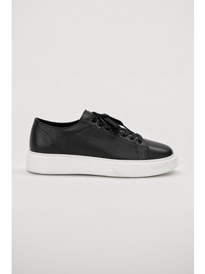 Morven  Erkek Siyah Mevsimlik Sneaker Deri Ayakkabı