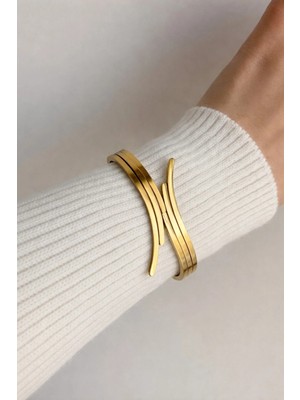 Owentis Çelik Gold Nassa Kelepçe -Kararma Yapmaz- Gold (Altın) 41