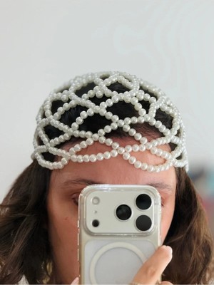 LinAlya Jewelry Kroşe Inci Saç Aksesuar ve Bandana Düğün ve Davet El Yapımı