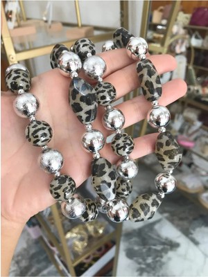 LinAlya Jewelry Iri Boncuk Model Leopar Kolye
