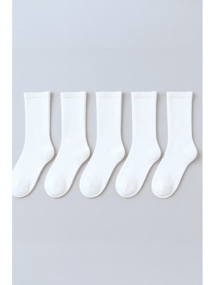 Hitit Socks Unisex 5 Çift Premium Kalite Yüksek Pamuklu Kolej Çorap