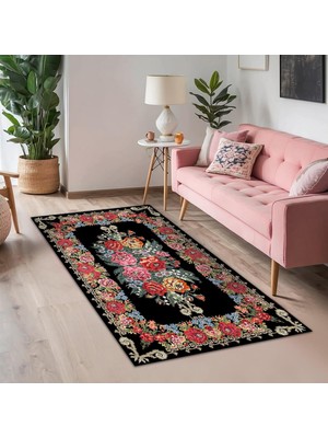 Belirtilmemiş Sinse Kadife Kaymaz Pamuk Tabanlı Yıkanabilir Antibakteriyel Salon Halısı 120X180