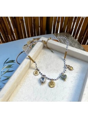 LinAlya Jewelry Lale ve Arı Charmlı Kolye Model
