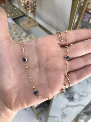 LinAlya Jewelry Nazar Boncuk Detaylı Zarif Kolye