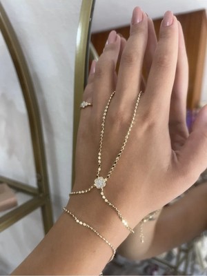 LinAlya Jewelry Yonca Detaylı Şık Şahmeran