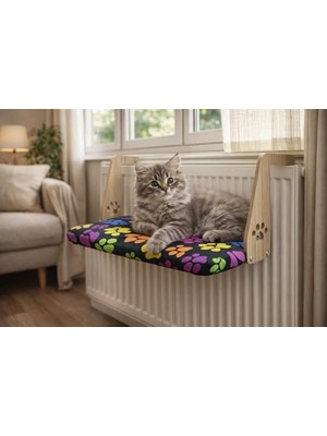 Odea Gobypet Always The Best Kalorifer Petek Radyatör Kedi Yatağı Geniş ve Geniş Köpek Yatağı, Askılı Kedi Yatağı (Patili)