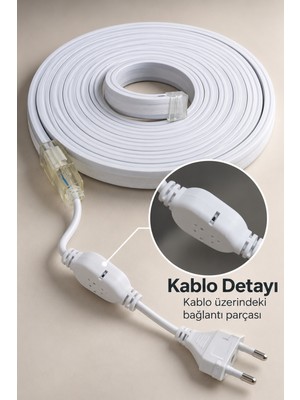 Alpotekno Şerit Aydınlatma Beyaz Işıklı Iki Pimli Fişli Model