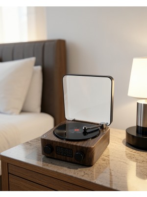 Filizora Digital Market Çok Fonksiyonlu Gece Lambası Su Dalgası Işıklı Xuuczzzgramafonspeaker-13