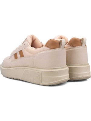 Bej Anorak Kalın Rahat Taban Sneaker Günlük Spor Ayakkabı