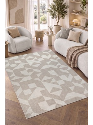 Colore Home Sisal Krem Bej Kesme Halı Sisal Yolluk Mutfak Halısı