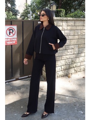 Kechi Woman Gabardin Kumaş Pantolon Siyah