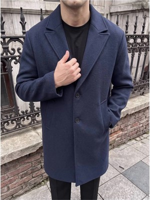 Gambocci Erkek Oversize Uzun Kaşe Kaban