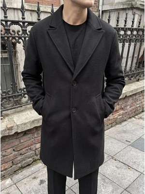Gambocci Erkek Oversize Uzun Kaşe Kaban