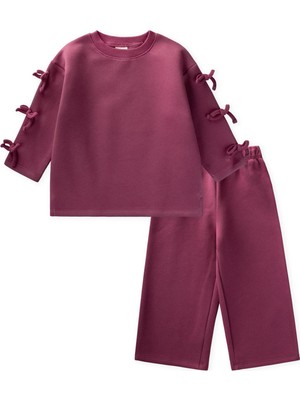 Cigit Şardonlu Sweatshirt Takım 2-8 Yaş Fuşya