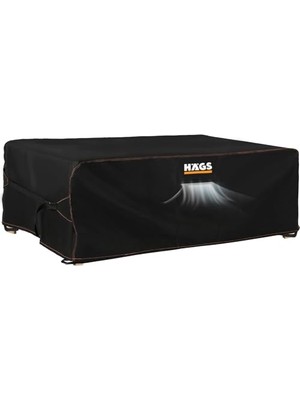 Myg Plus Haegs Bahçe Mobilyası Örtüsü, 300-200-90CM, Ağır Hizmet Oxford Kumaş, Su Geçirmez, Dış Mekan Veranda Masa Örtüsü, Havalandırmalı Masa ve Sandalye Koruma Kılıfı Siyah